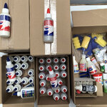 Ca. 140x Schoollijm wit en transparant – collall – 100ml, doos van all